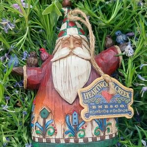 Enesco Jim Shore Heartwood Creek Folk-Art Santa With Birds Ornament - 2002